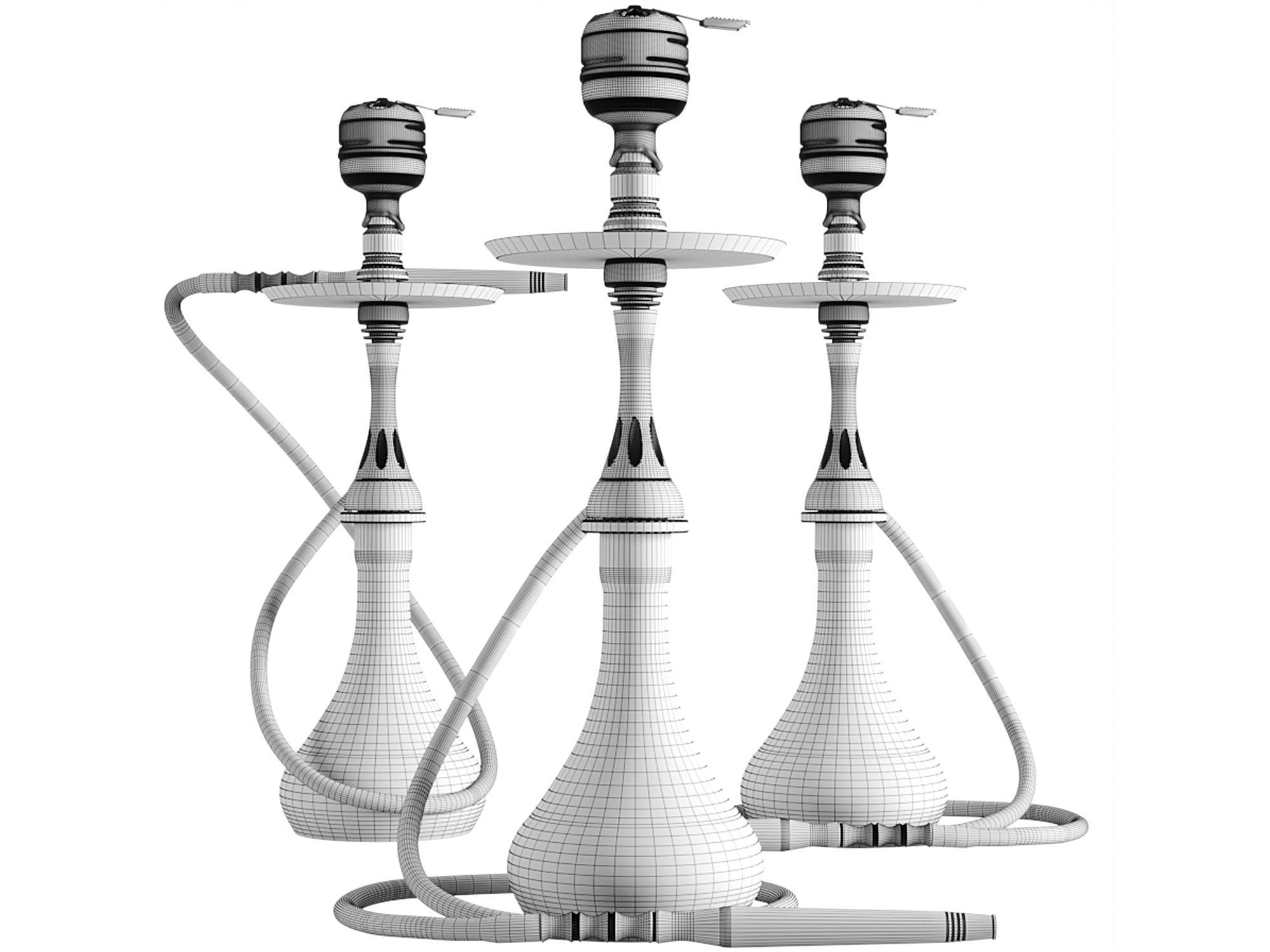 3D Alpha Hookah - Model X 3D model_5
