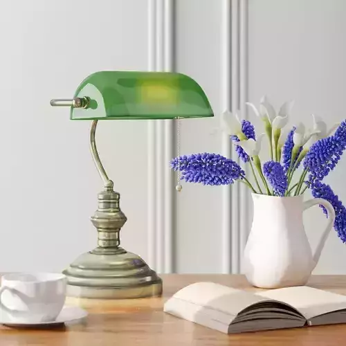 Warwick Metallic Bankers Lamp