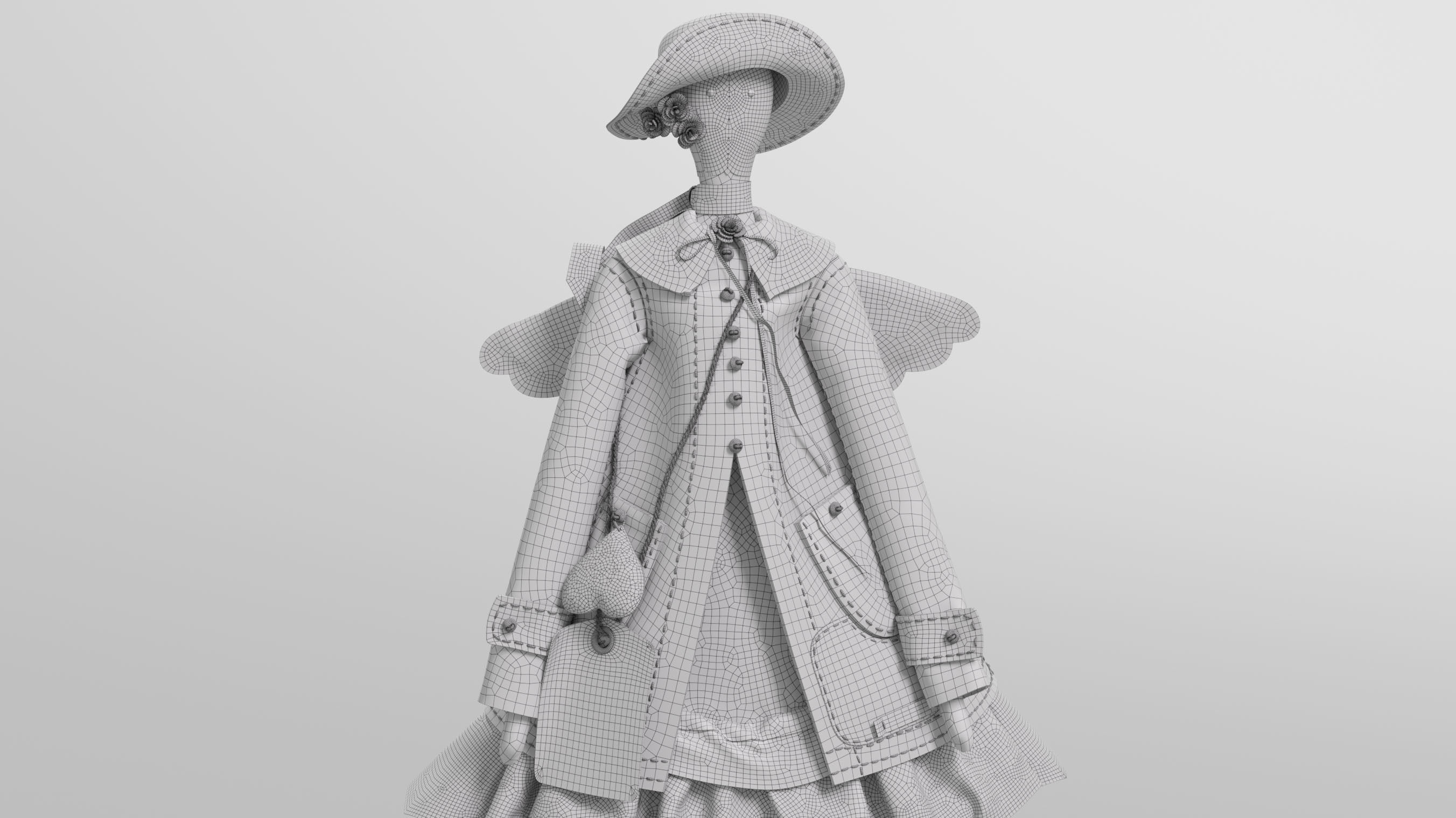 Tilda doll 01 3D model_3