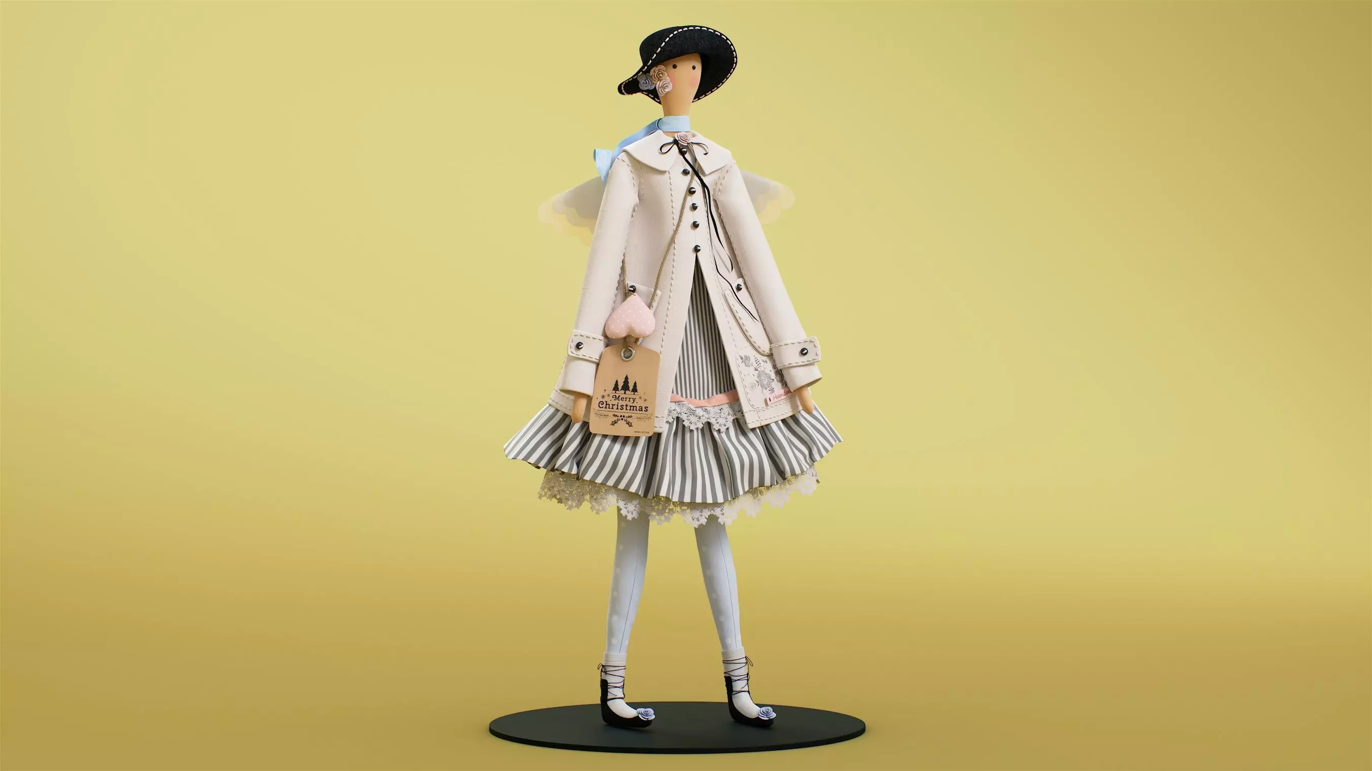 Tilda doll 01 3D model_0