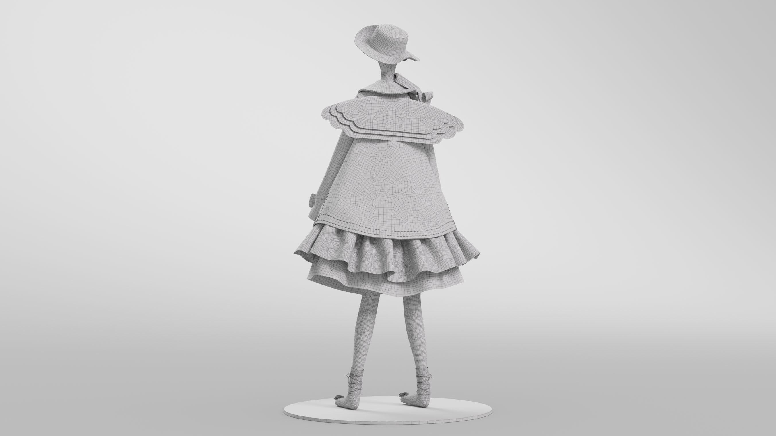 Tilda doll 01 3D model_15