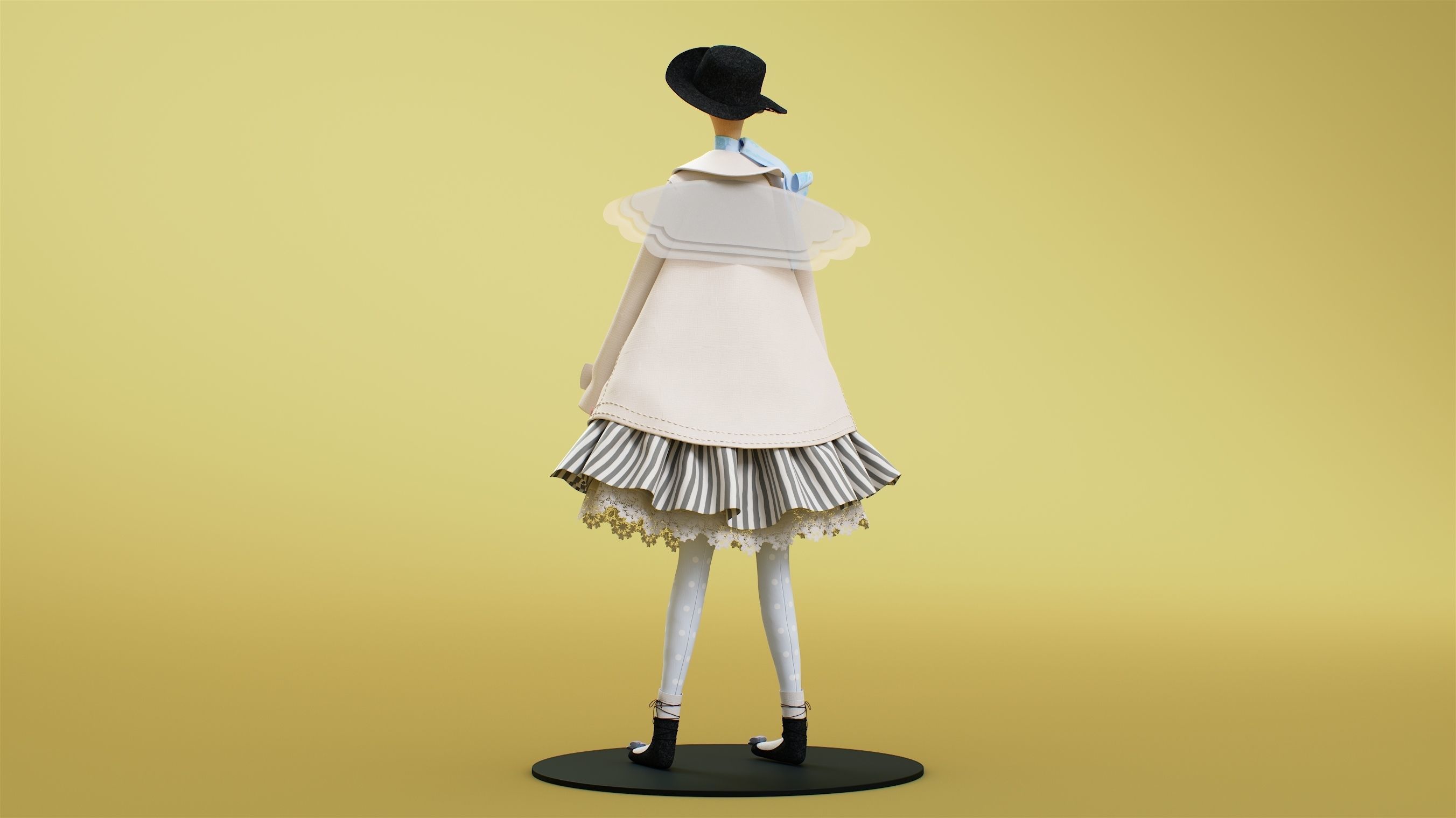 Tilda doll 01 3D model_14