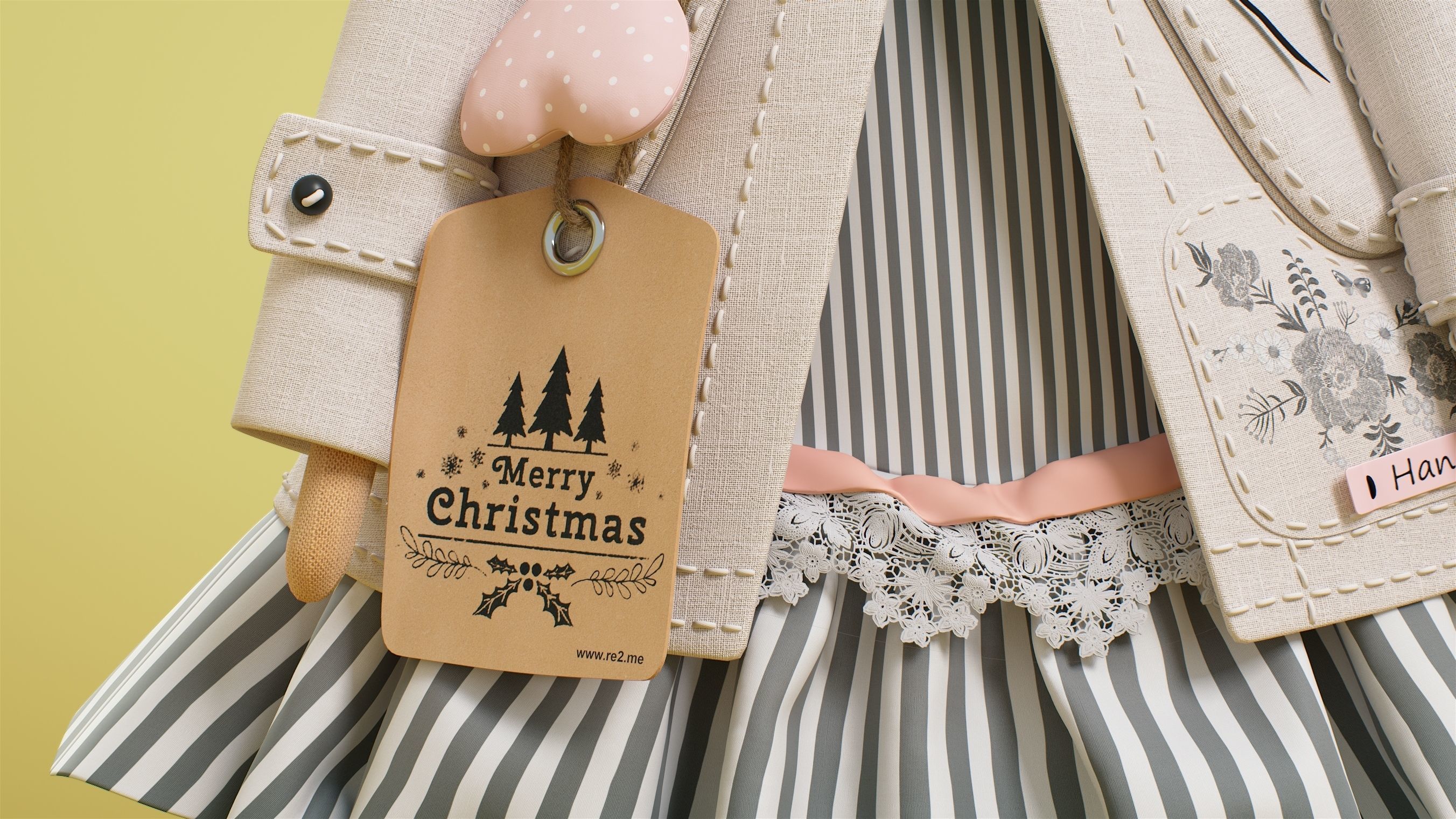 Tilda doll 01 3D model_4