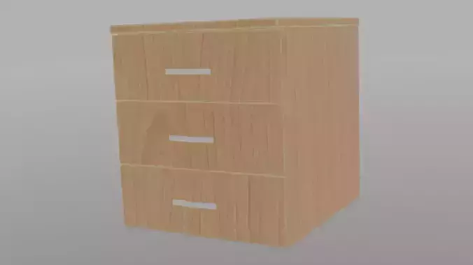 furniture wooden filing cabinet with three drawers