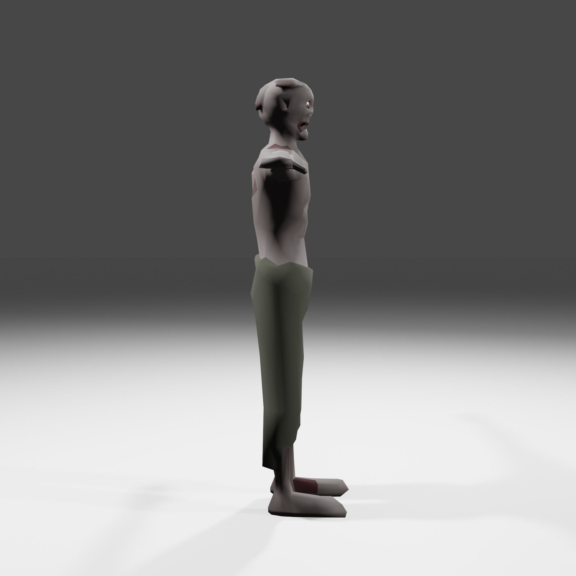 Male Zombie 01 Asset Rigged Unity FBX low-poly 3D model Low-poly 3D model_4