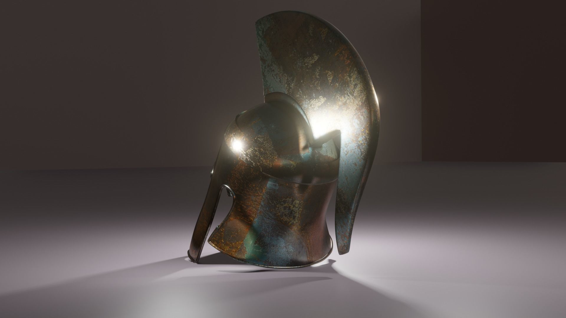 Greek Helmet 3D model_4