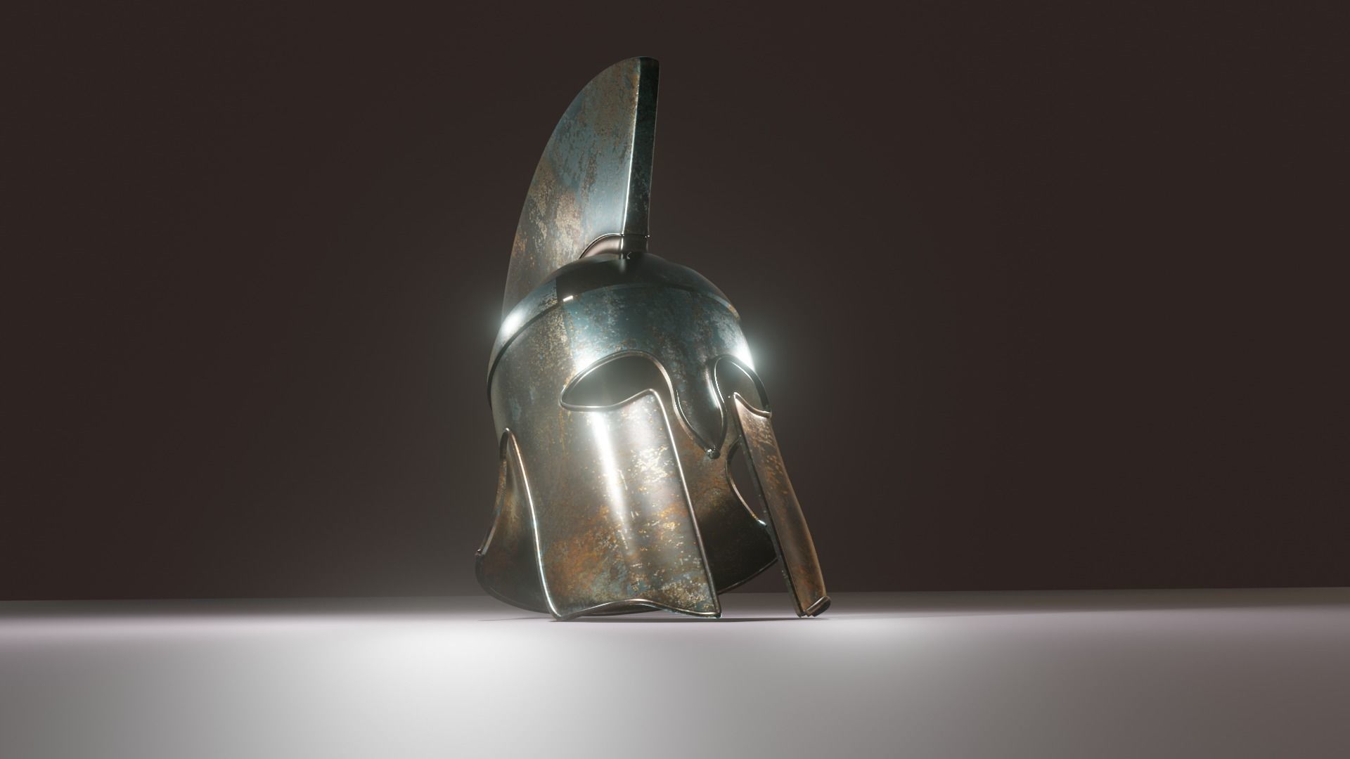 Greek Helmet 3D model_3