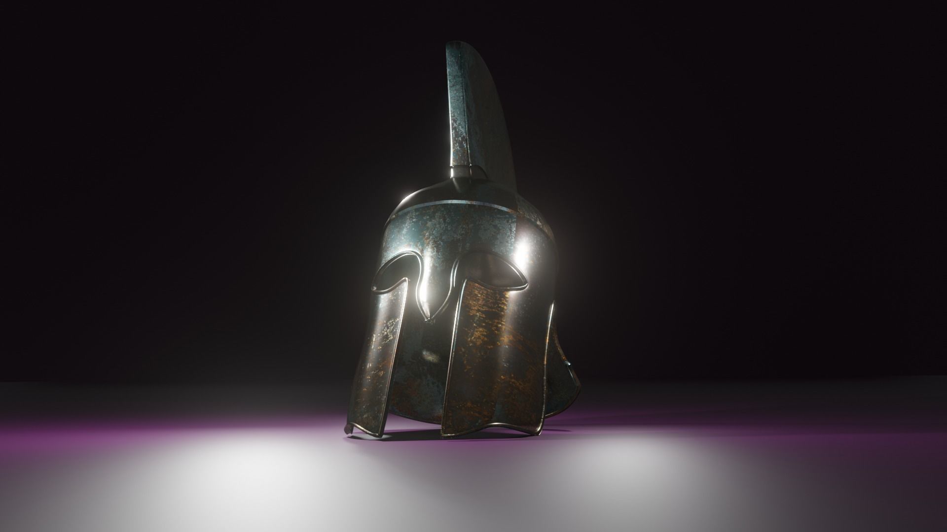Greek Helmet 3D model_2
