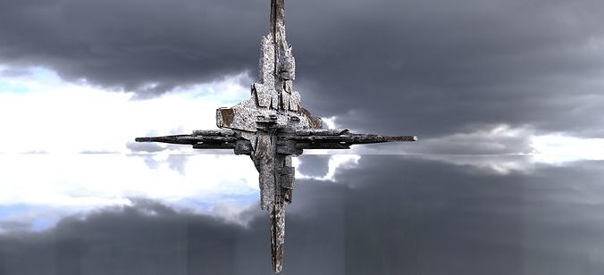 Ancient alien Tower Ship 3D model