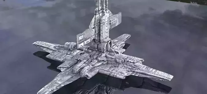 Unique Sci-Fi Tower Design 3D model