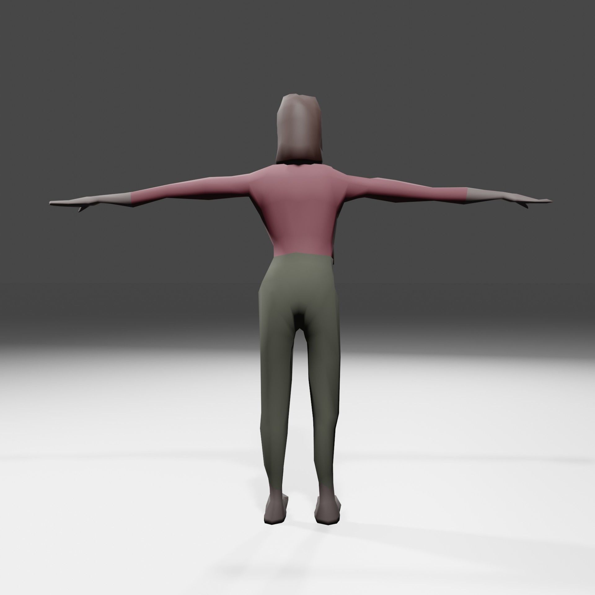 Female Zombie 02 Asset Rigged Unity FBX low-poly 3D model Low-poly 3D model_3