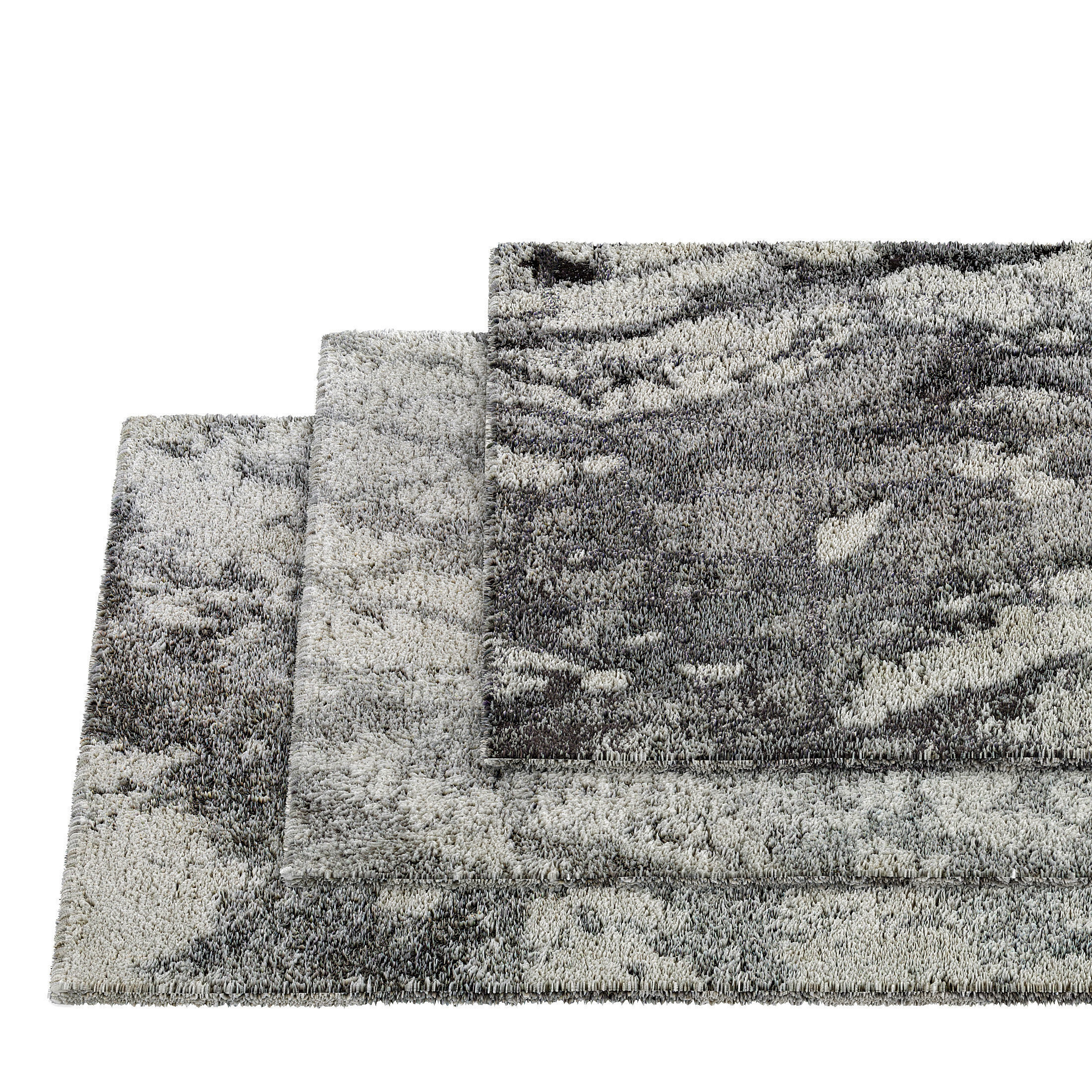 Gray carpet collection 3D model_1