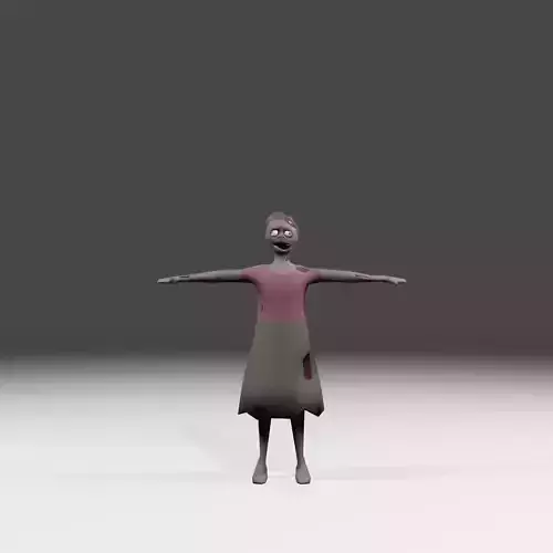 Girl Zombie 01 Asset Rigged Unity FBX