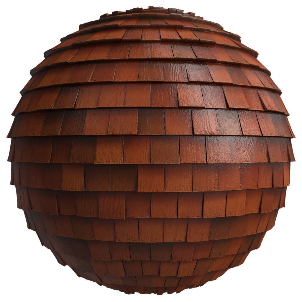 Roof Tile Materials 22- By 3 color Pbr By Sbsar 4k Low-poly 3D model_3