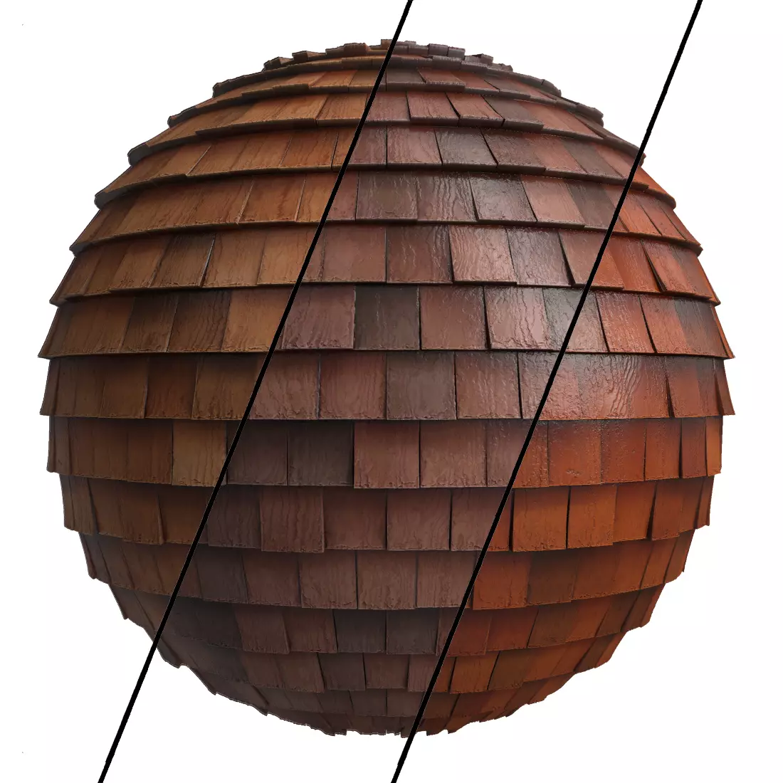 Roof Tile Materials 22- By 3 color Pbr By Sbsar 4k Low-poly 3D model_0