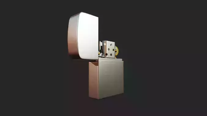 Zippo Lighter - Tutorial Included Low-poly 3D model