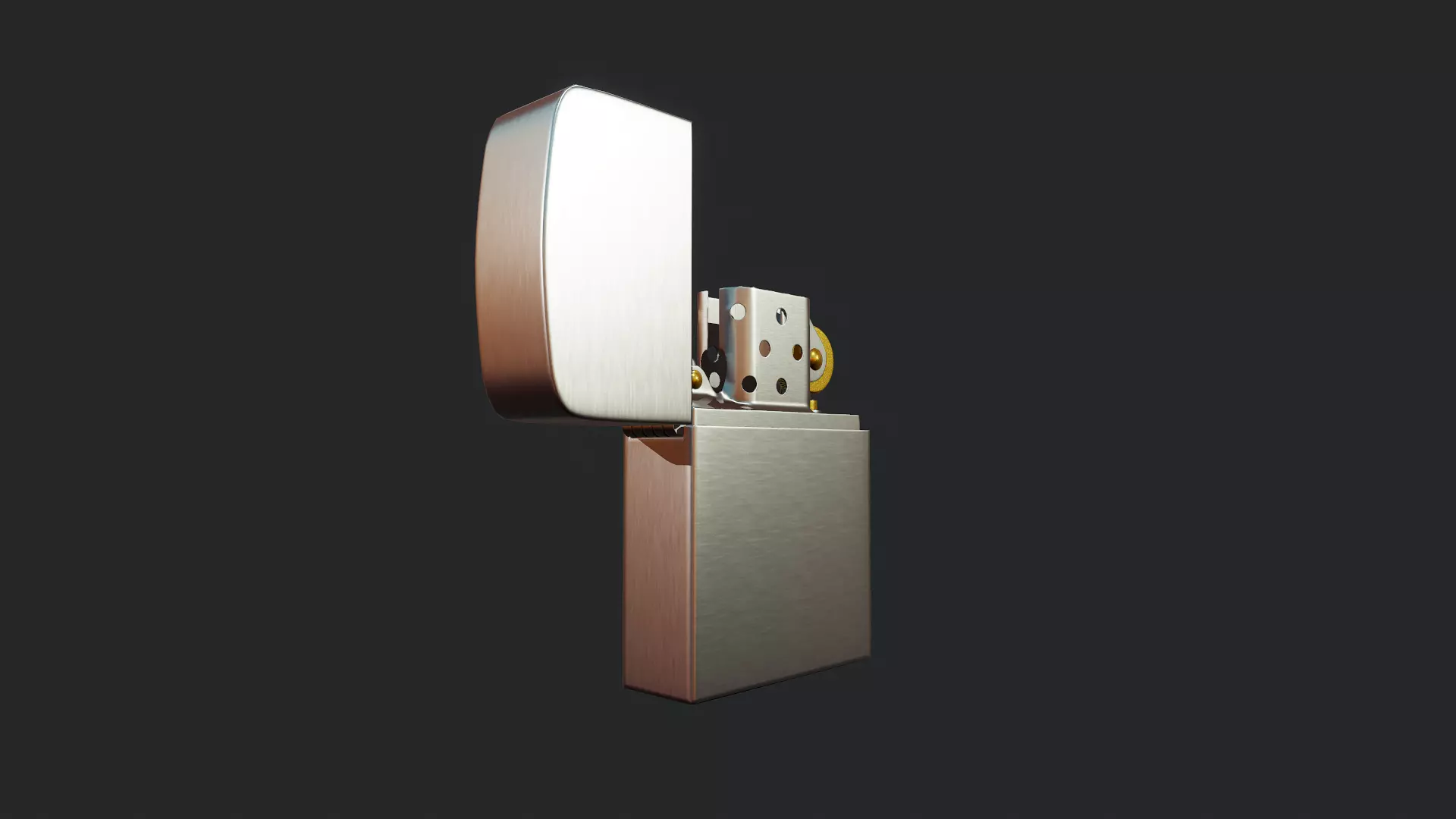 Zippo Lighter - Tutorial Included Low-poly 3D model_0