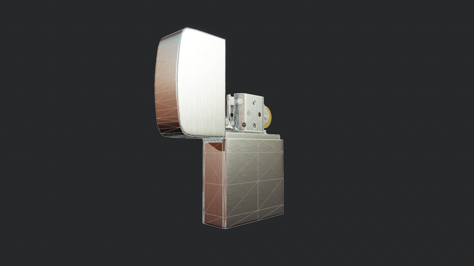 Zippo Lighter - Tutorial Included Low-poly 3D model_3