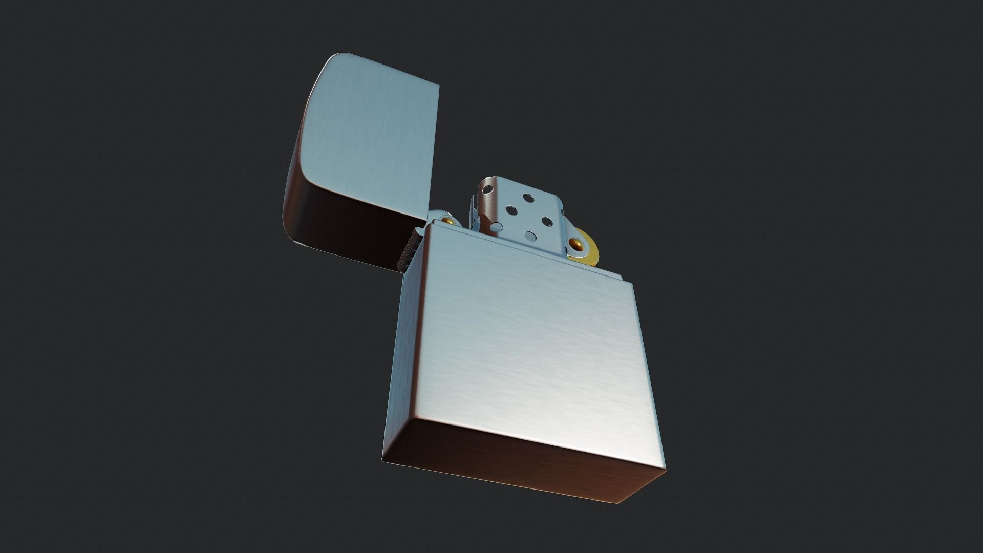 Zippo Lighter - Tutorial Included Low-poly 3D model_10