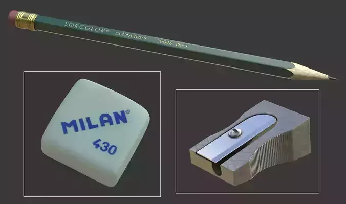 School essentials 3D Model Collection