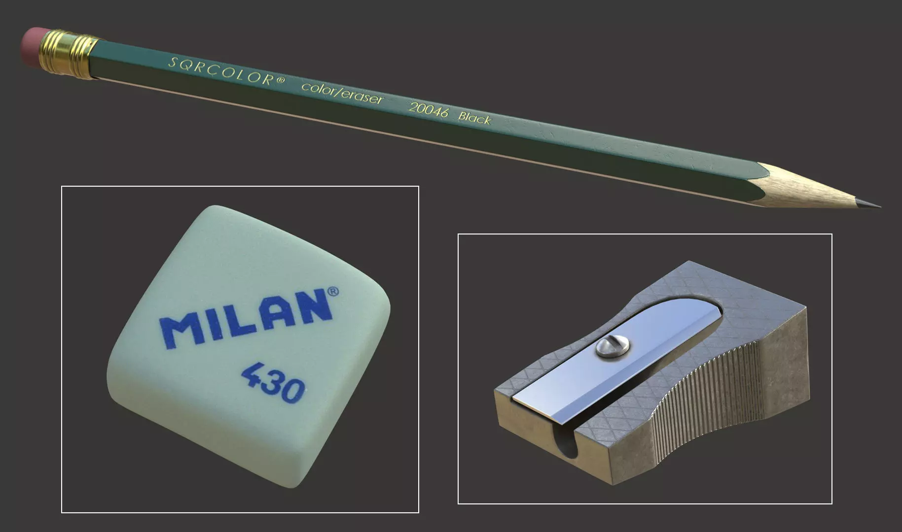 School essentials 3D Model Collection_0