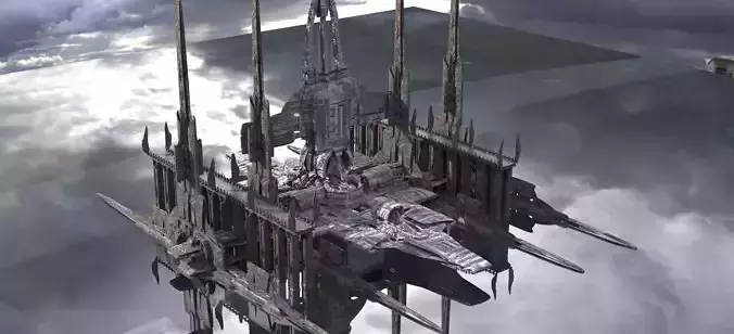 Emperors Ship Platform Kitbash 3D model