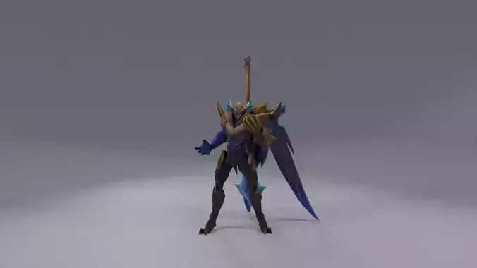League of Legends  Aatrox Judicar  GAME READY or PRINT Low-poly 3D model