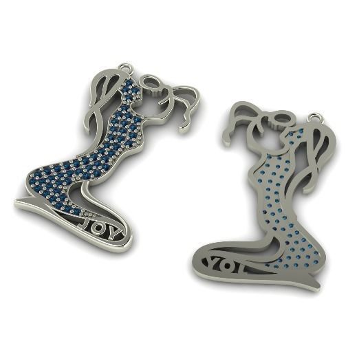 Pendant mother with child Model 1219 3D print model_1