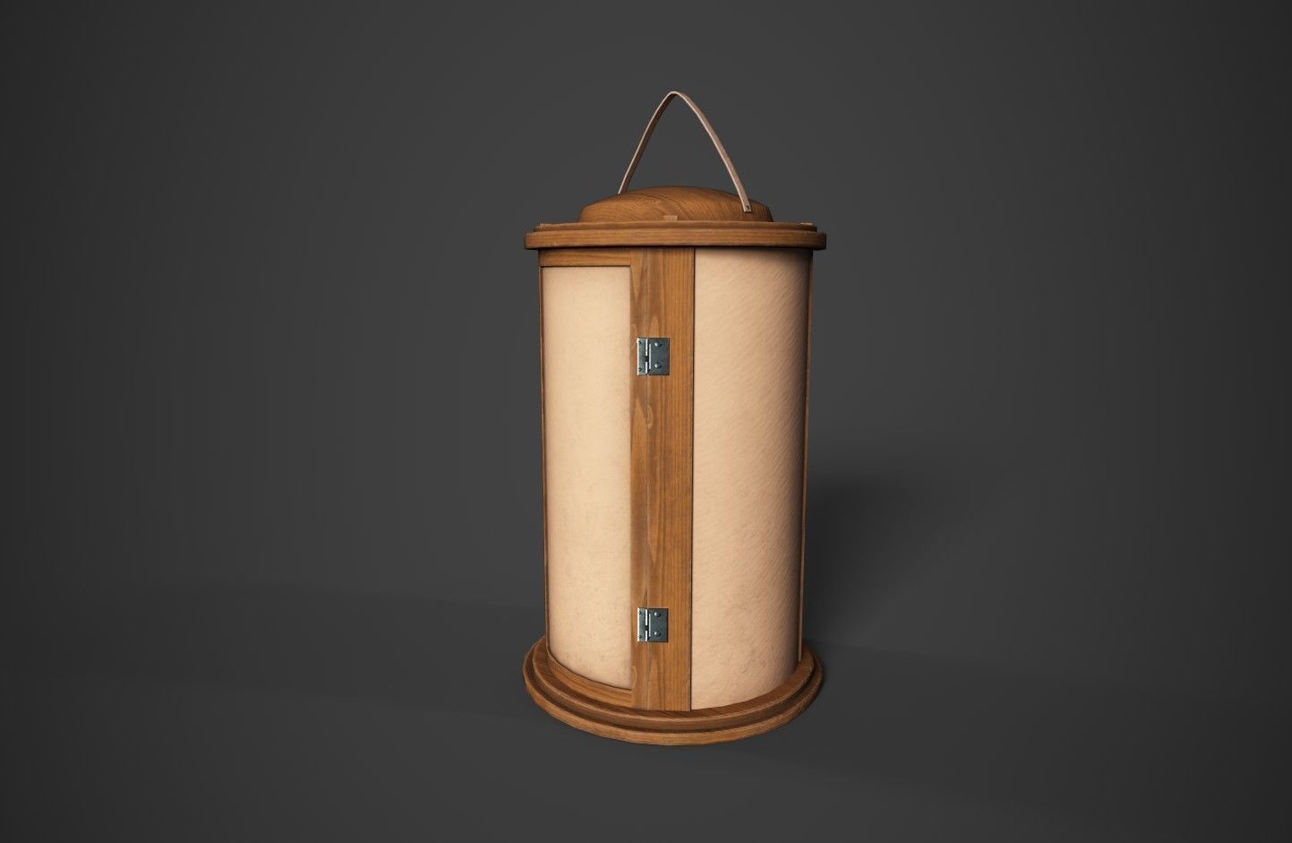 Medieval Wooden Lantern Low-poly 3D model_5