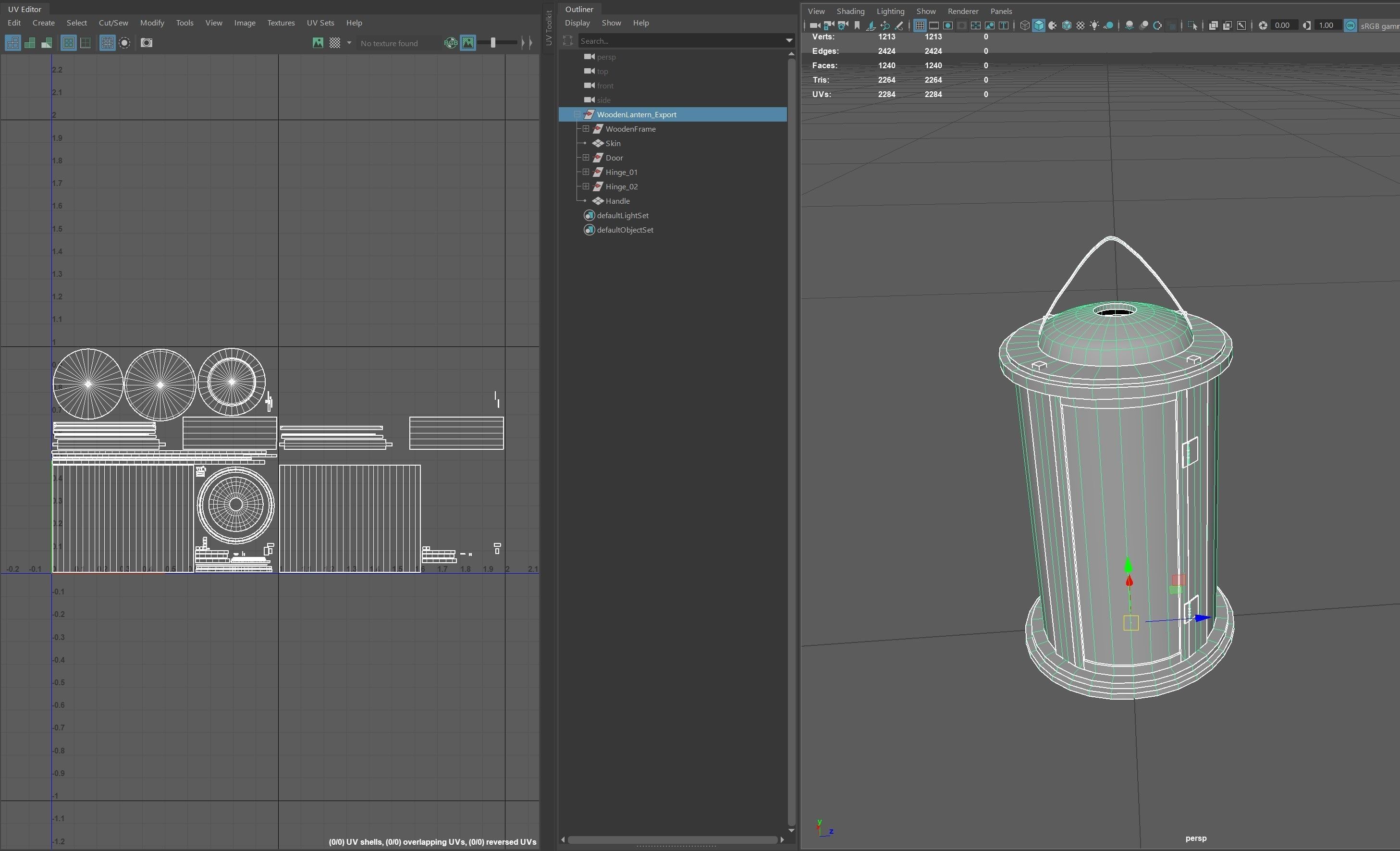 Medieval Wooden Lantern Low-poly 3D model_14