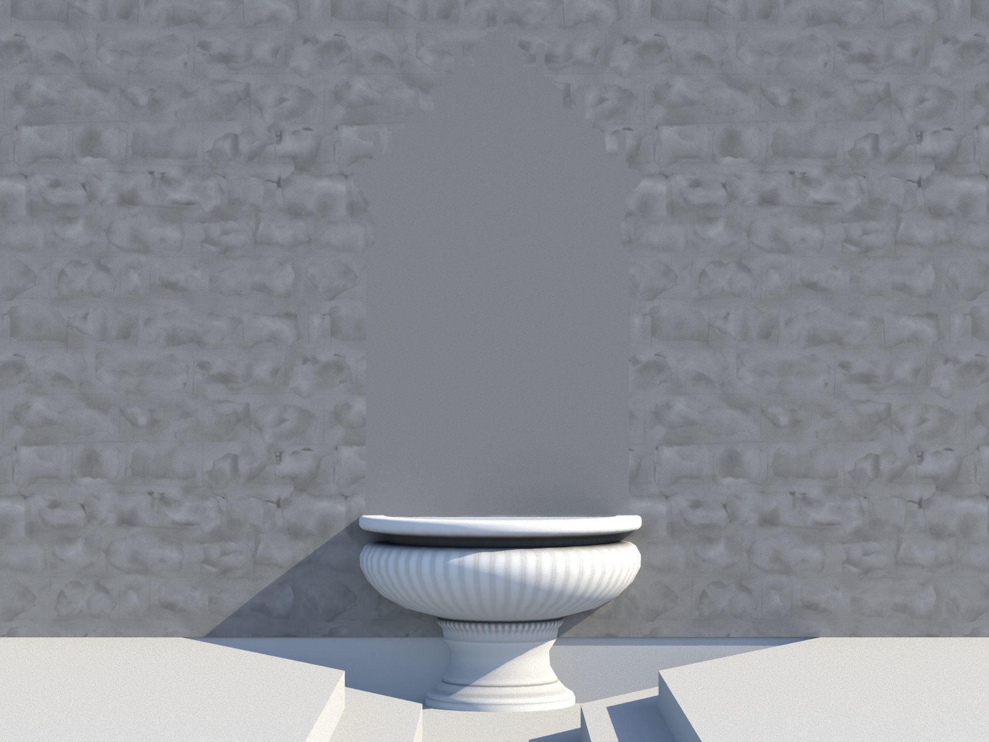 Fountain 5 game-ready with shadow Low-poly 3D model_13