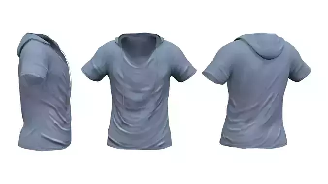 Male Hooded Loose T-shirt