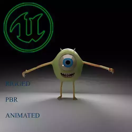 Mike Vazovski Low-poly 3D model