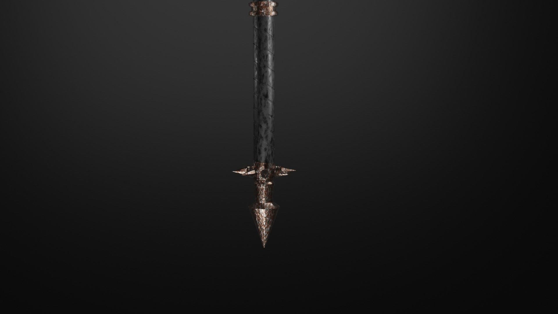 Battle axe - rust edition 3D model_5