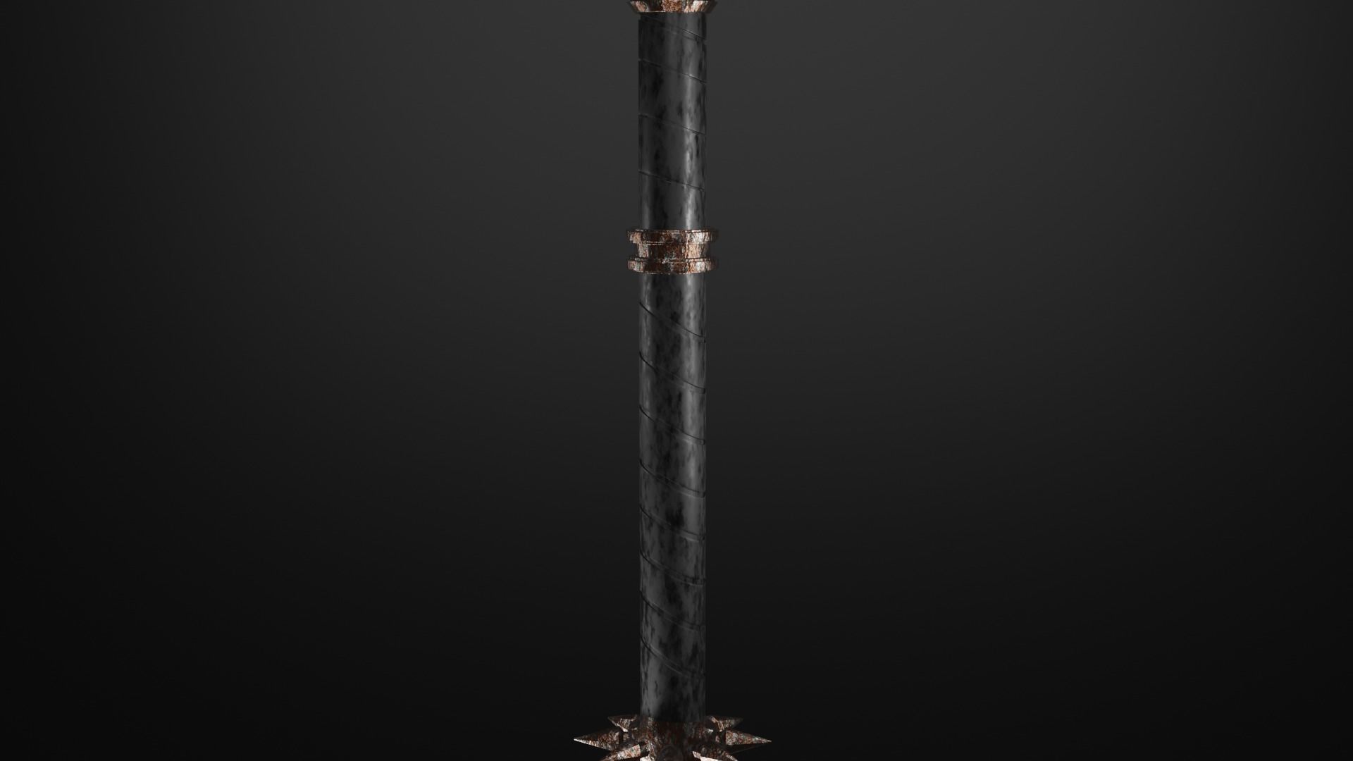 Battle axe - rust edition 3D model_4