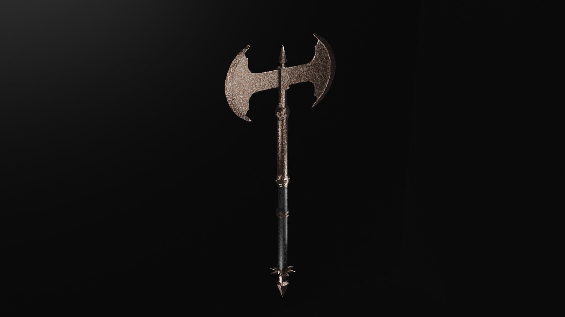 Battle axe - rust edition 3D model_1