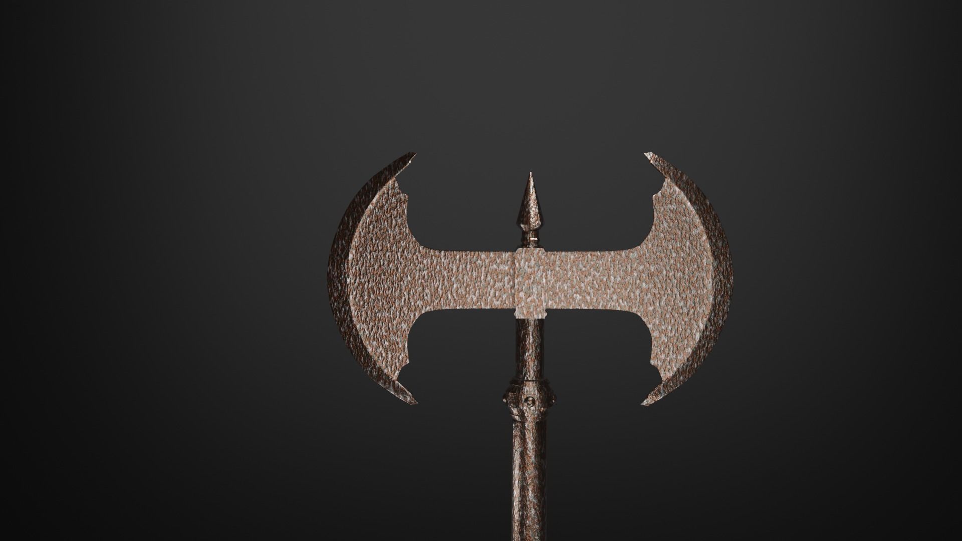 Battle axe - rust edition 3D model_3