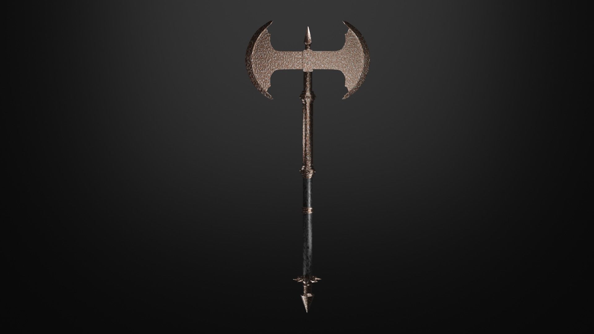 Battle axe - rust edition 3D model_2