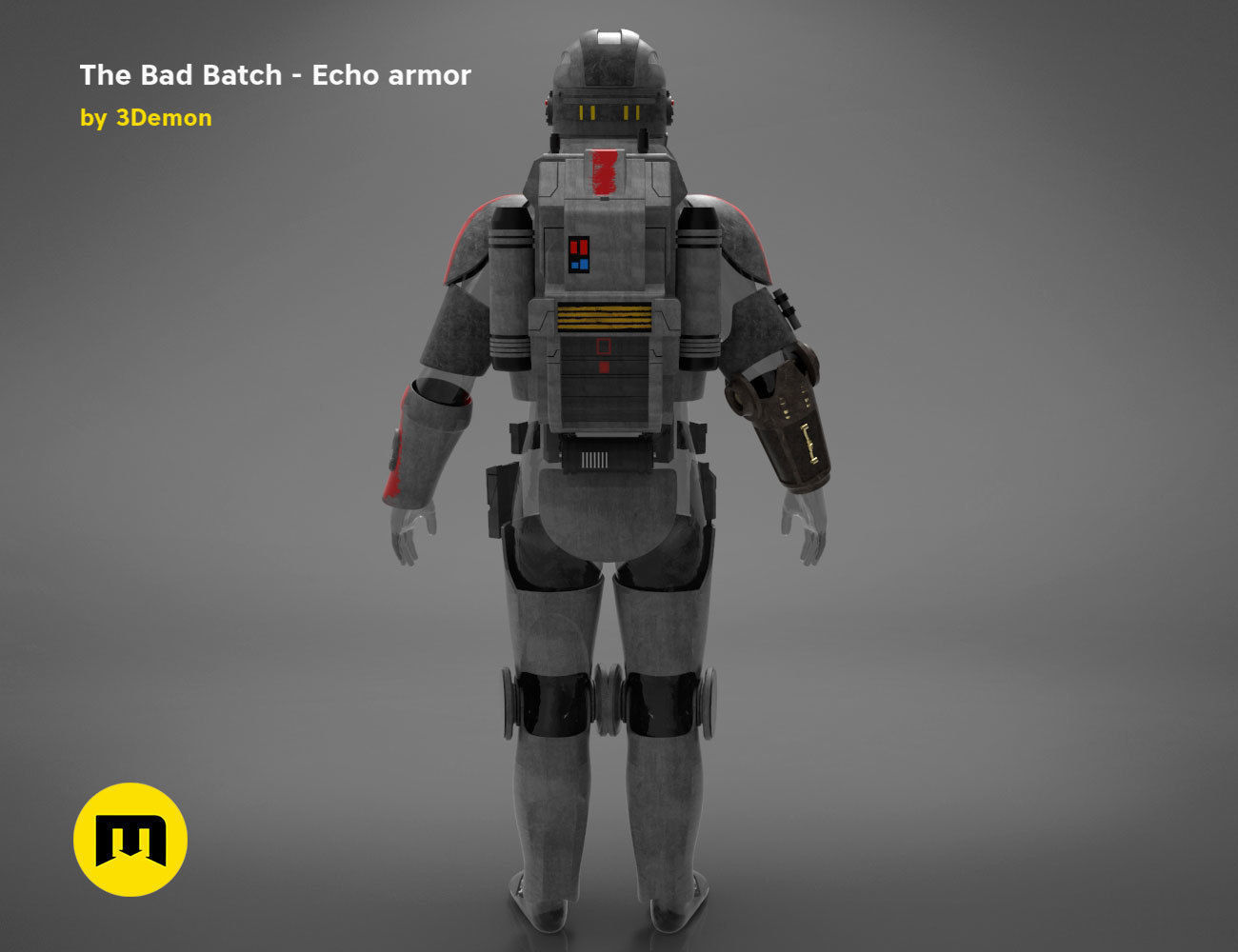 The Bad Batch Echo armor 3D print model_5
