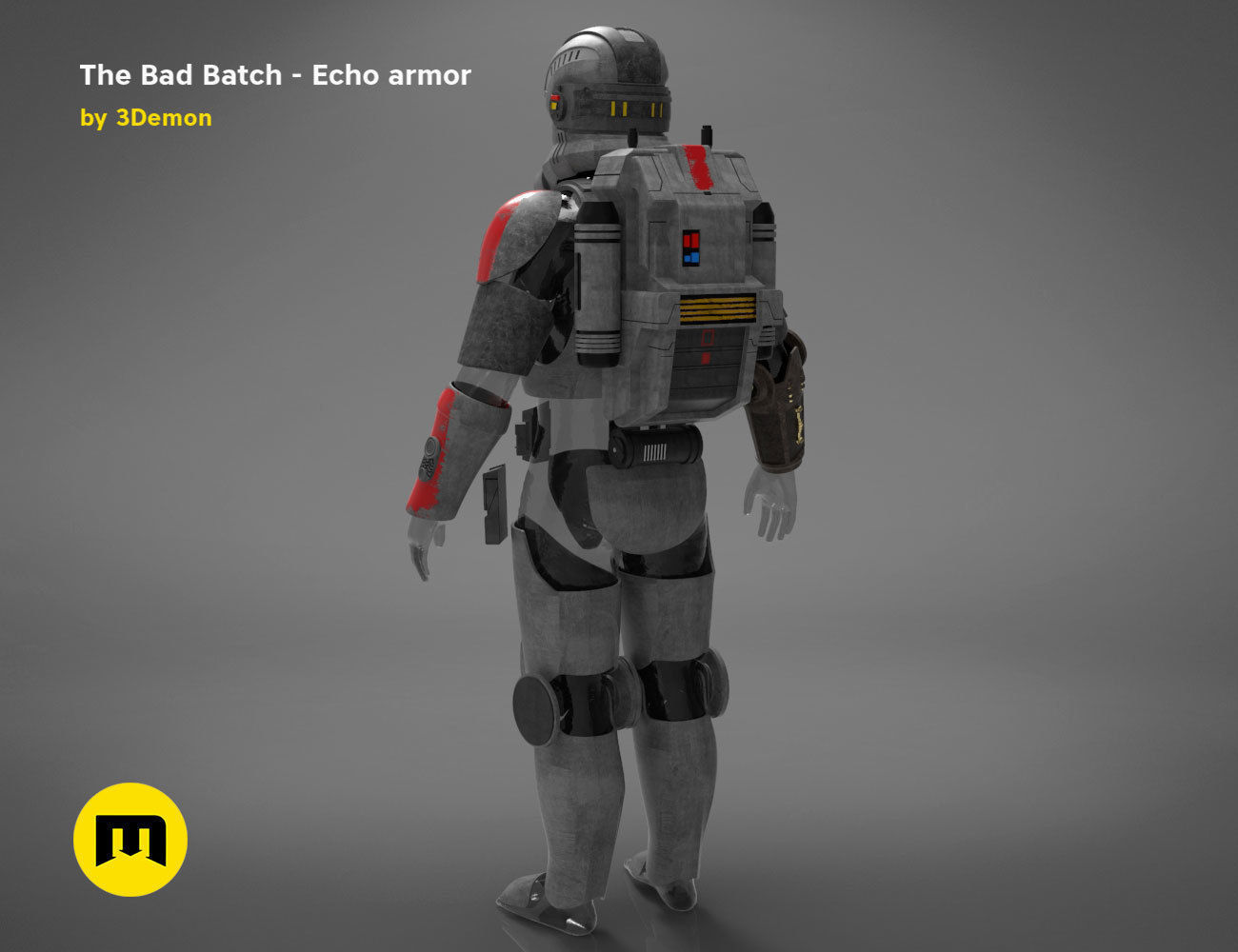 The Bad Batch Echo armor 3D print model_4
