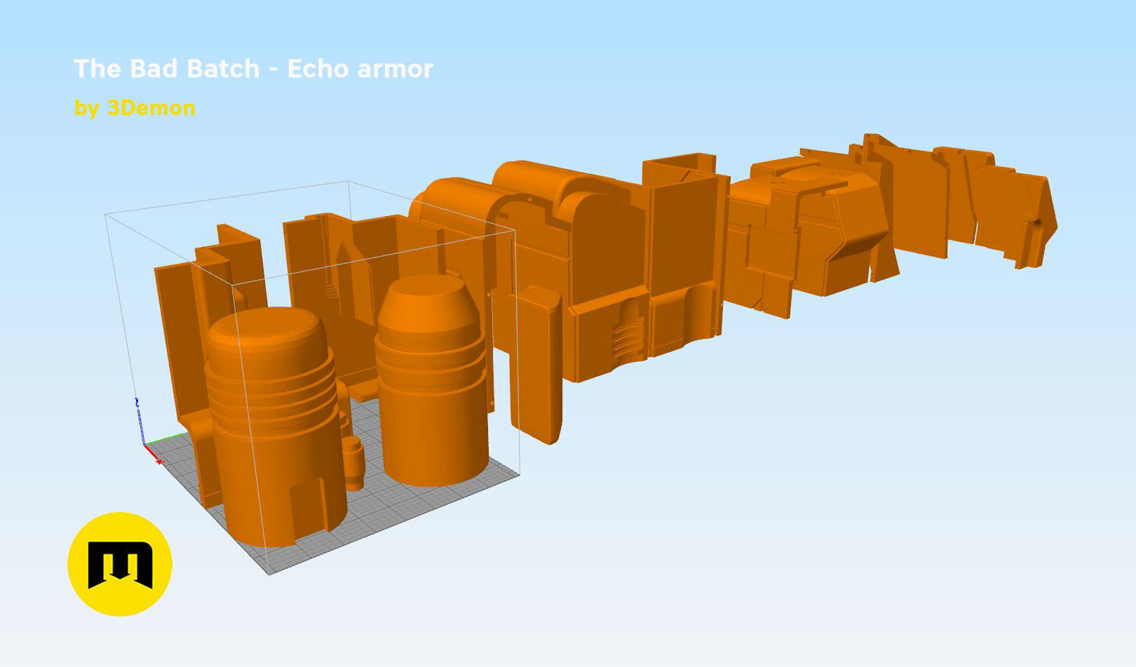 The Bad Batch Echo armor 3D print model_9