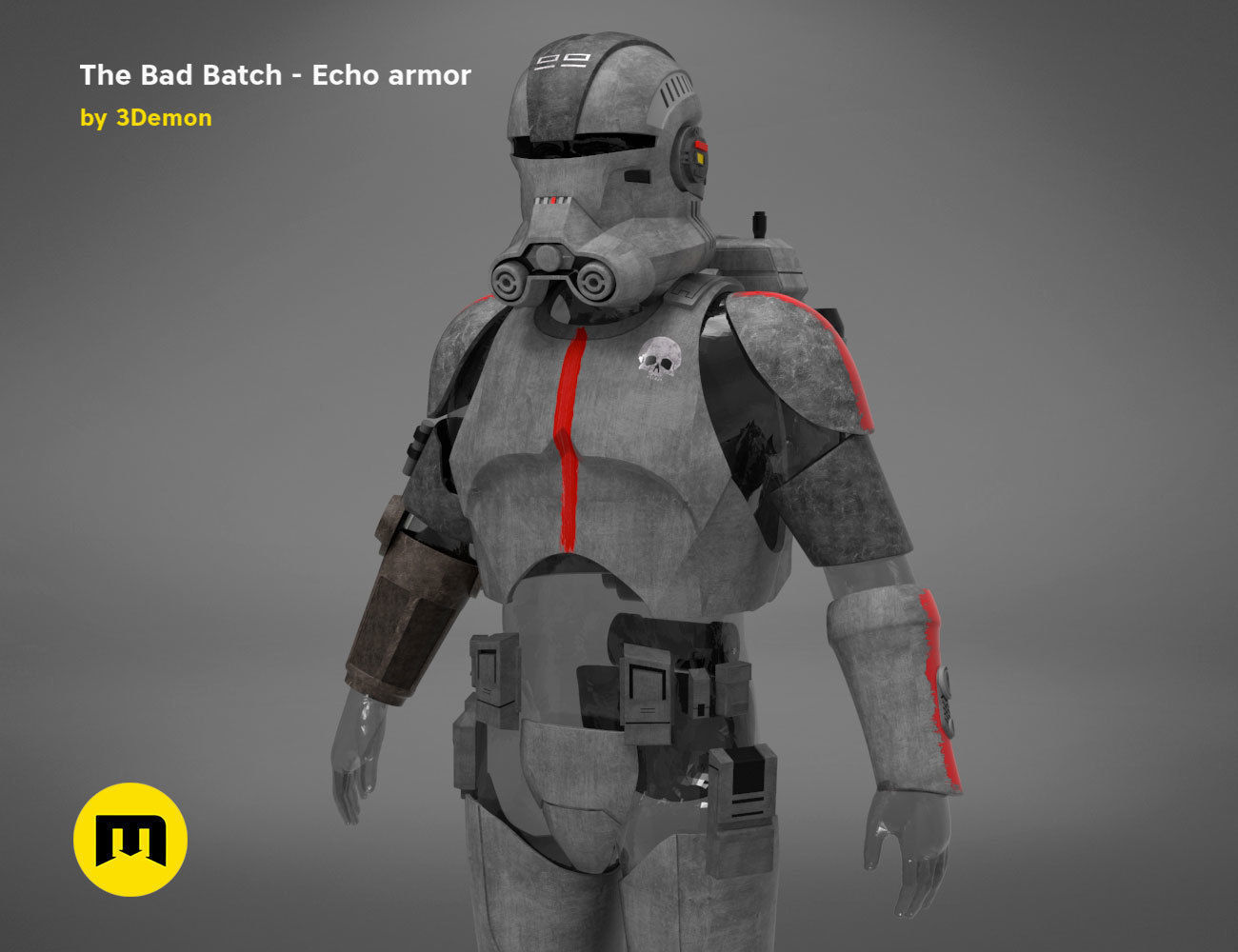 The Bad Batch Echo armor 3D print model_2
