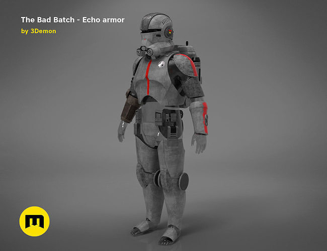 The Bad Batch Echo armor 3D print model