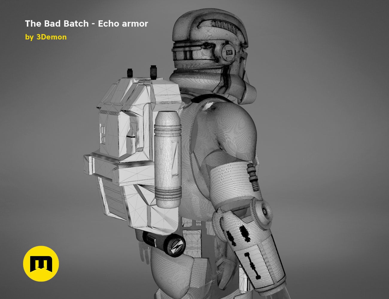 The Bad Batch Echo armor 3D print model_27