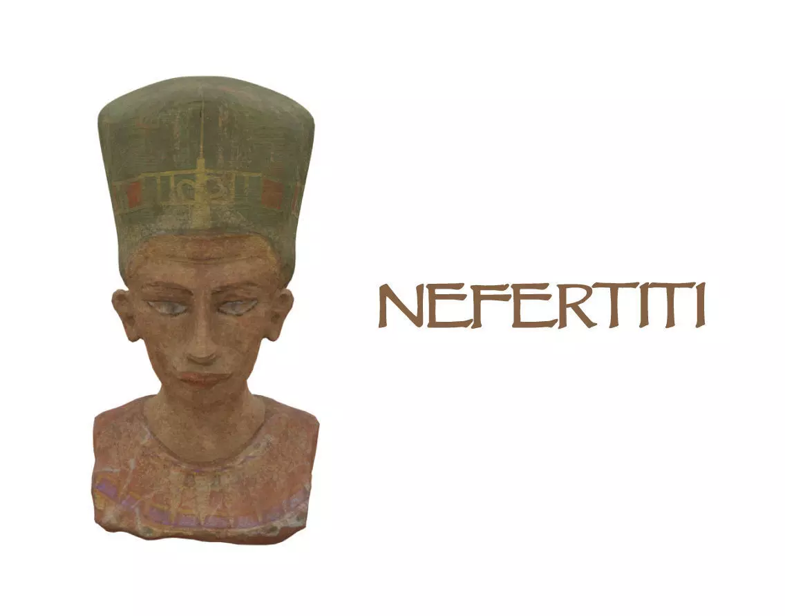 Nefertiti egyptian head 3D model