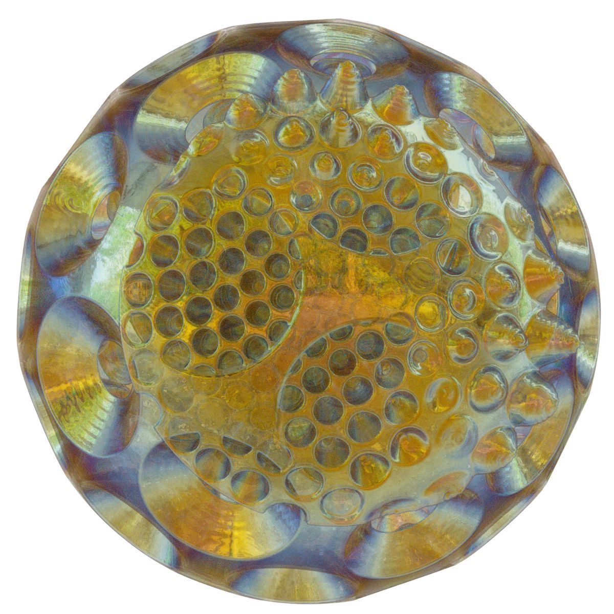 Virus glass bead with gold and swirls Low-poly 3D model_1