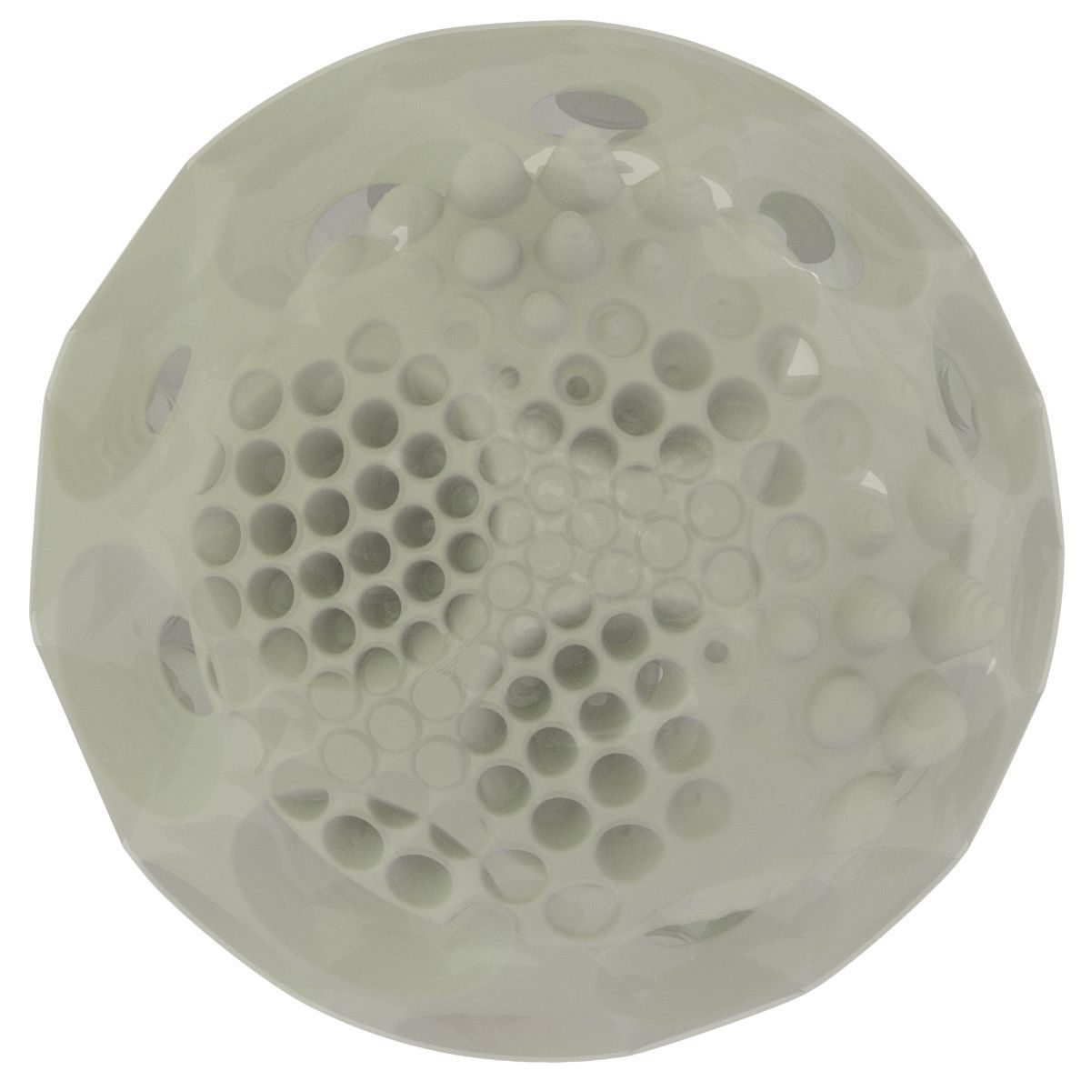 Virus glass bead with gold and swirls Low-poly 3D model_9