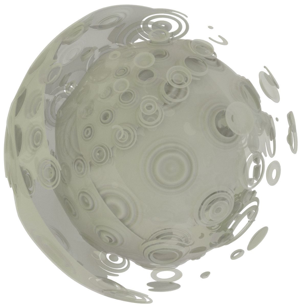 Rainy glass ball with swirls Low-poly 3D model_8
