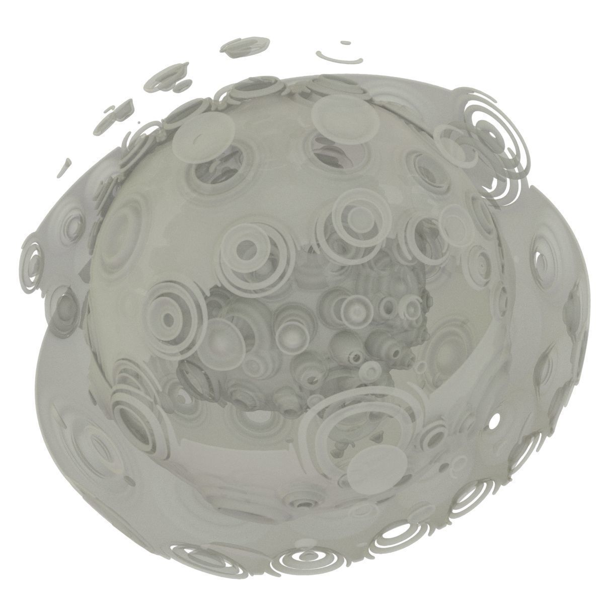 Rainy glass ball with swirls Low-poly 3D model_9