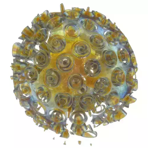 Interaction coronavirus ball 3D model